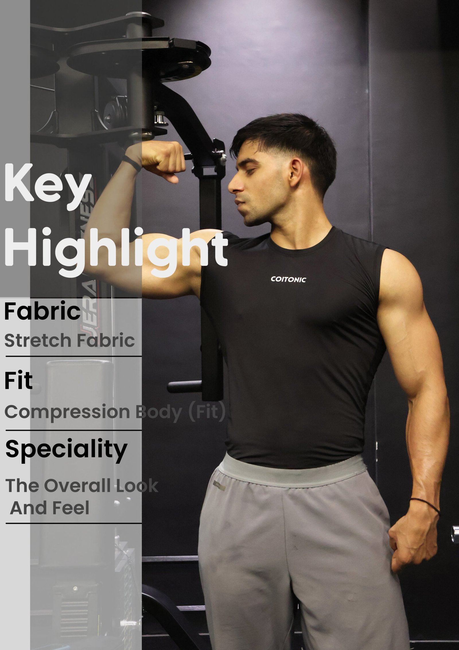 Coitonic Compression Sleeveless Tank ( Black ) - Image 6