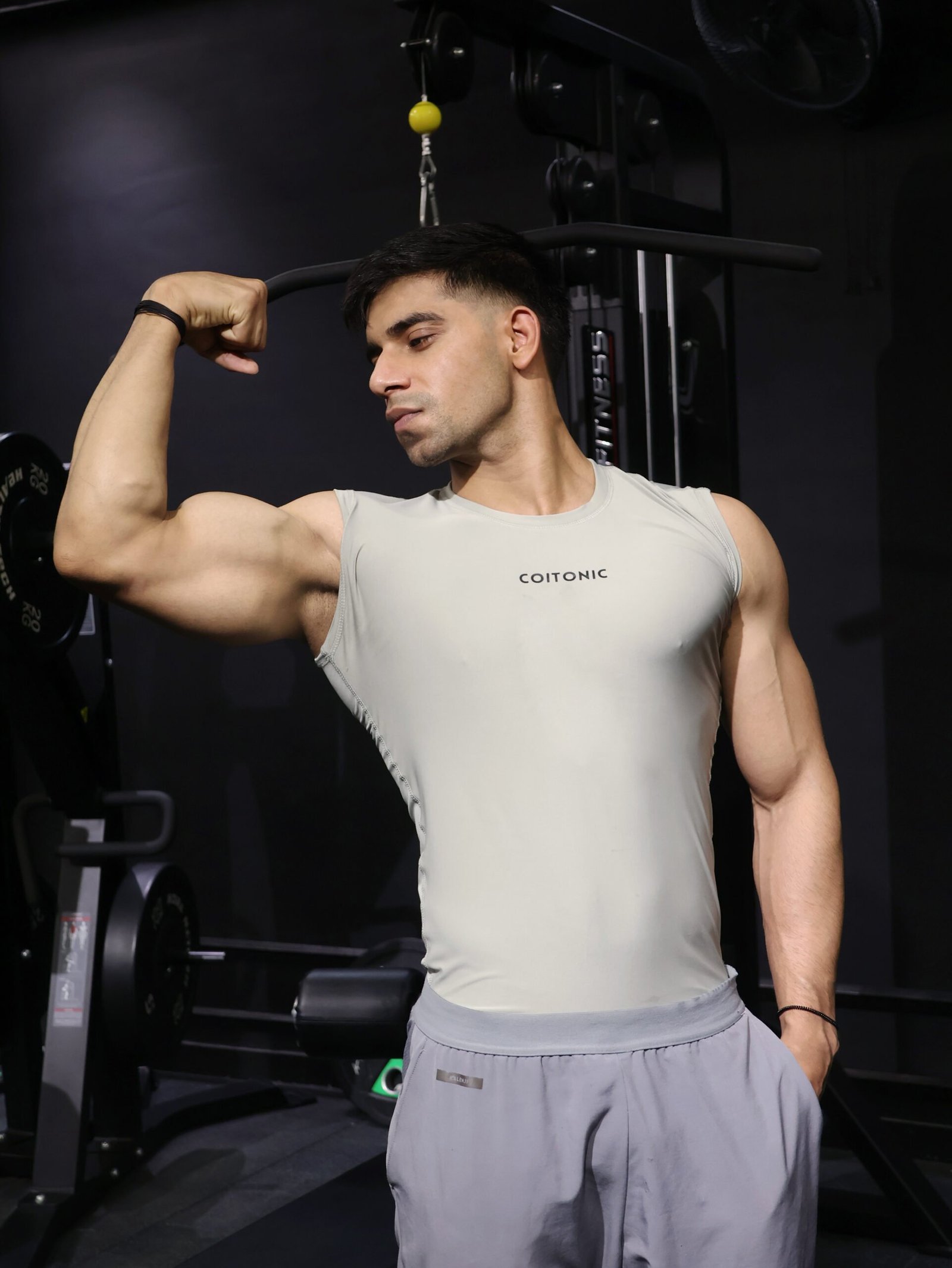 Coitonic Compression Sleeveless Tank ( Grey ) - Image 3