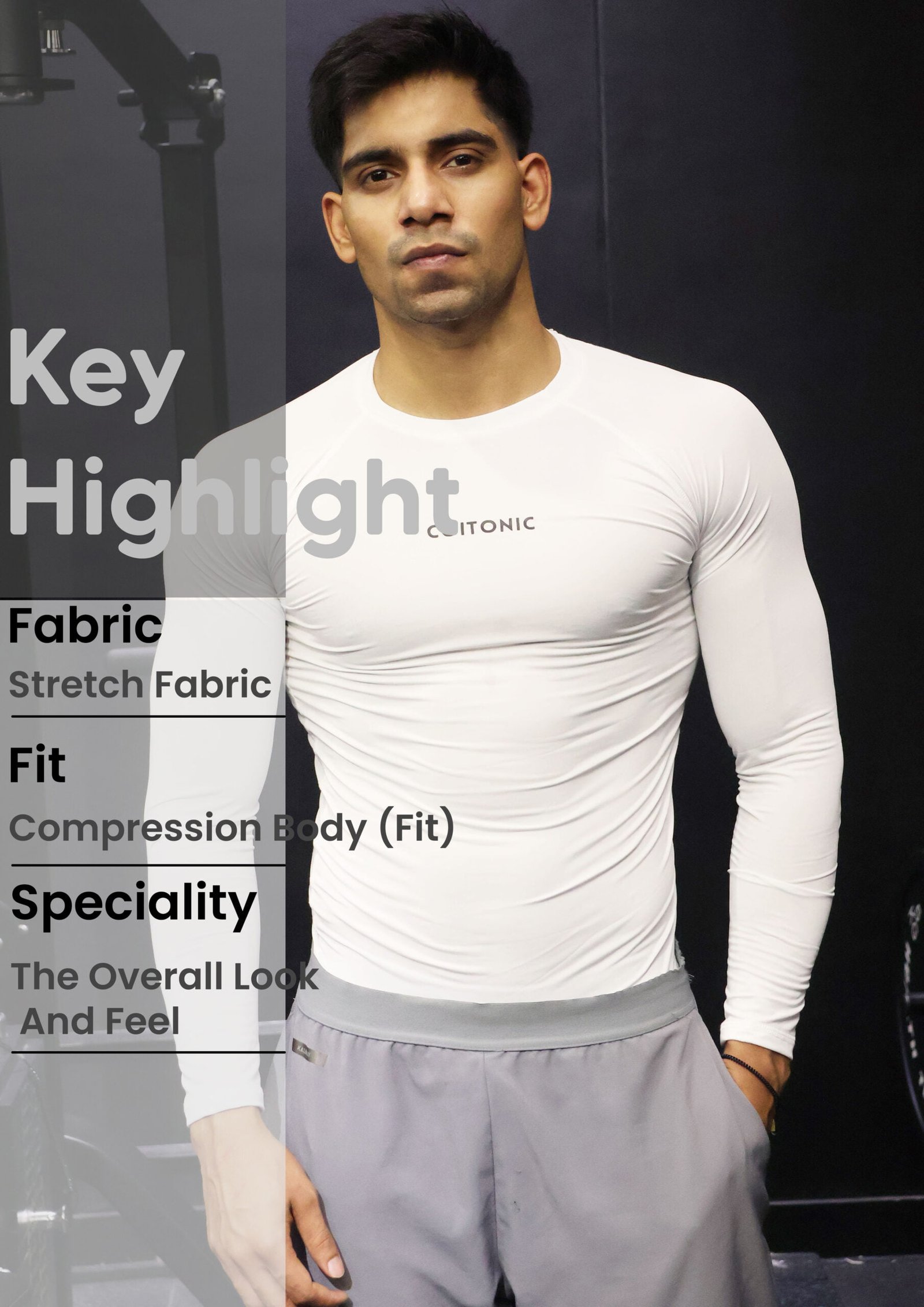 Compression Full Sleeves White T-shirt - Image 6