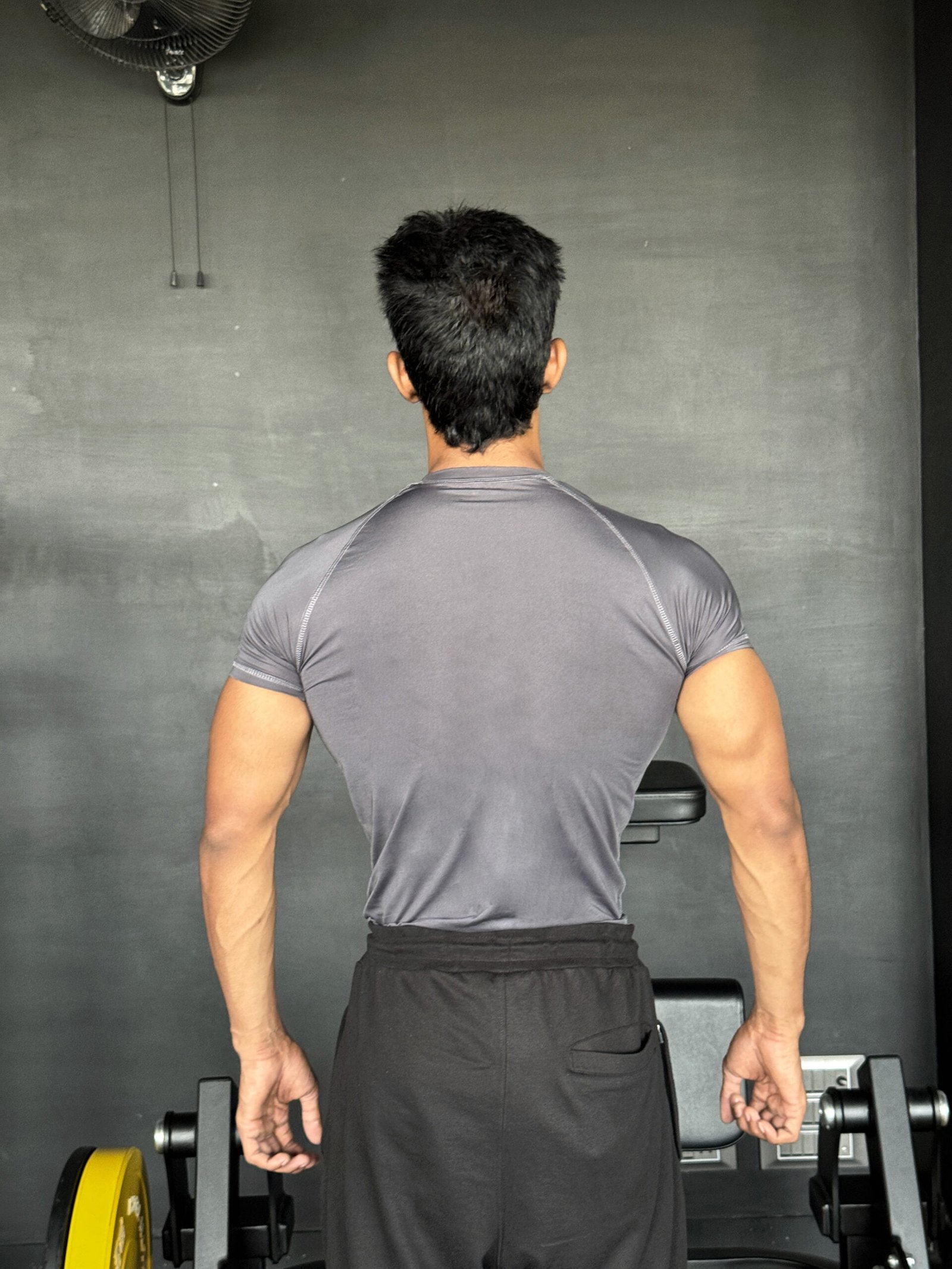 Compression Half Sleeves Dark Grey T-shirt - Image 4